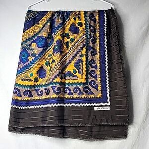 Jim Renoir Womens Fringe Scarf Square 46 x 46 Signed